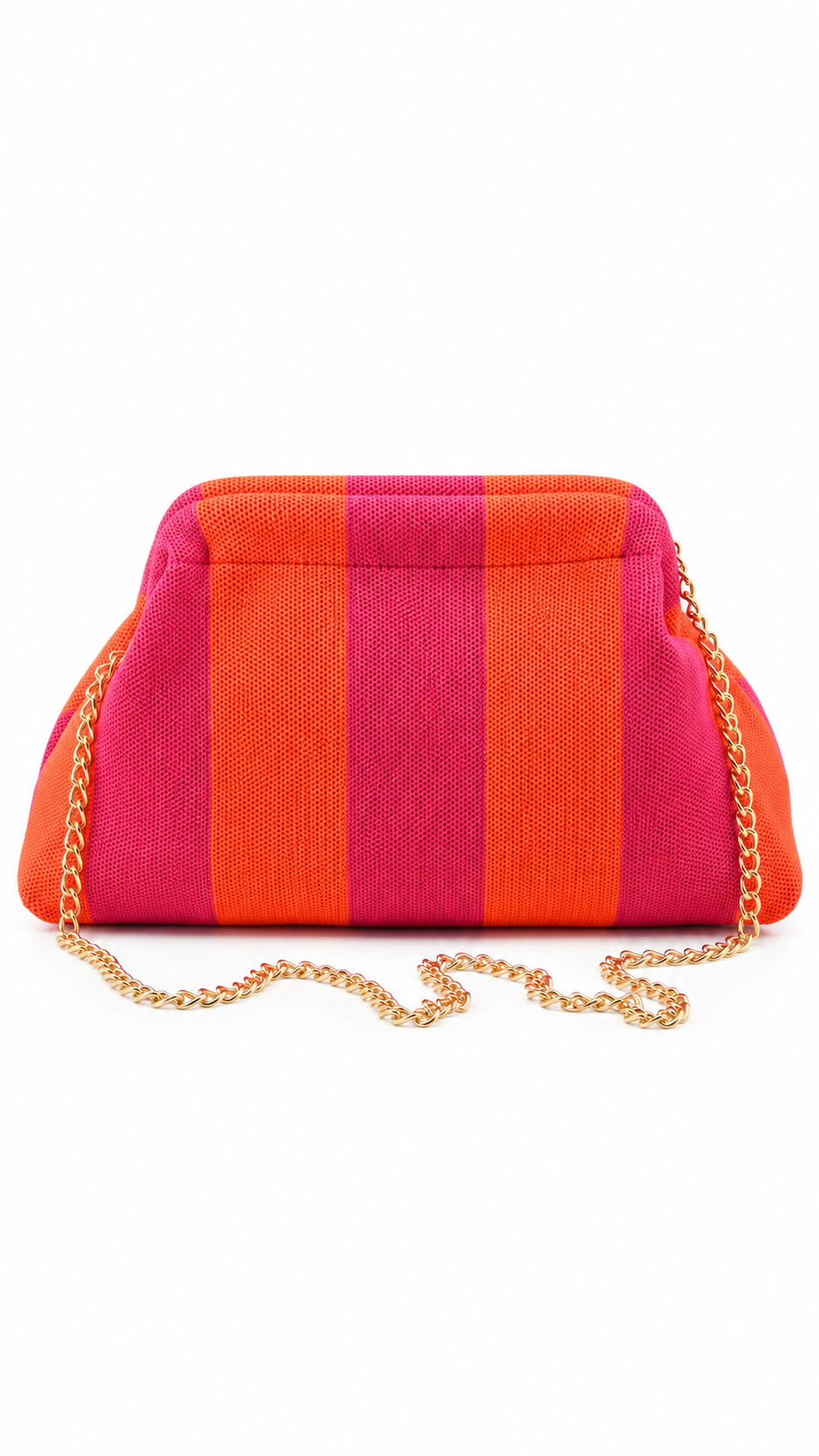 Clutch bag a righe