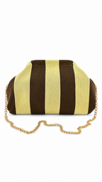 Clutch bag a righe