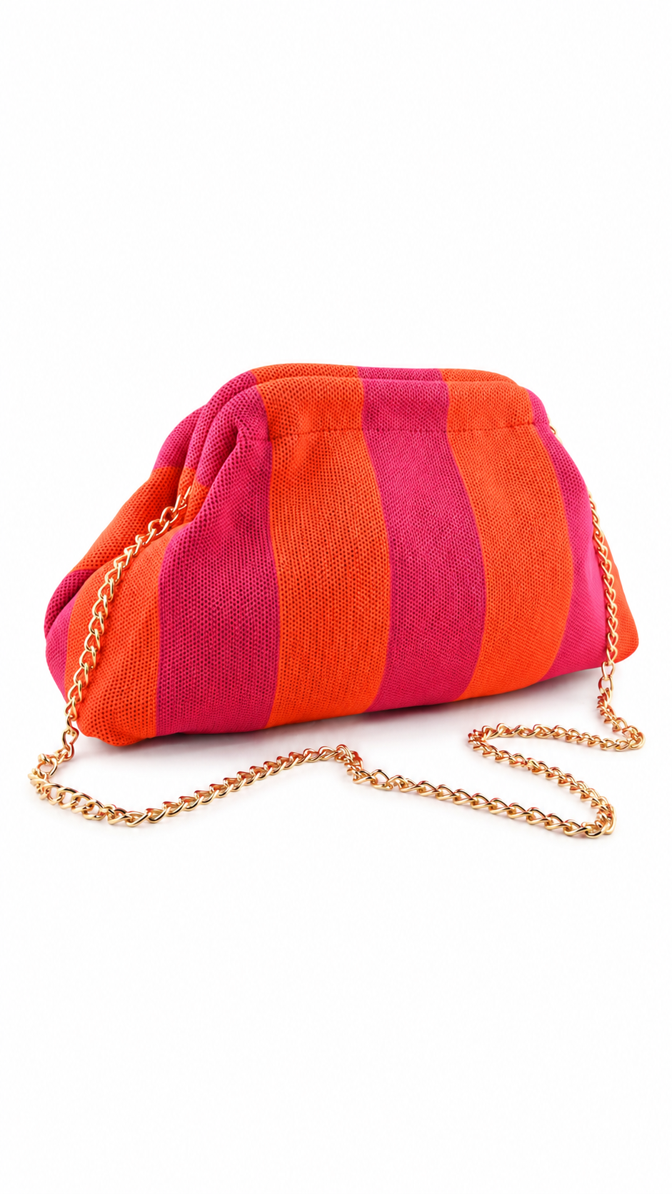 Clutch bag a righe