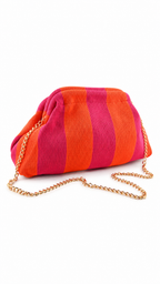 Clutch bag a righe