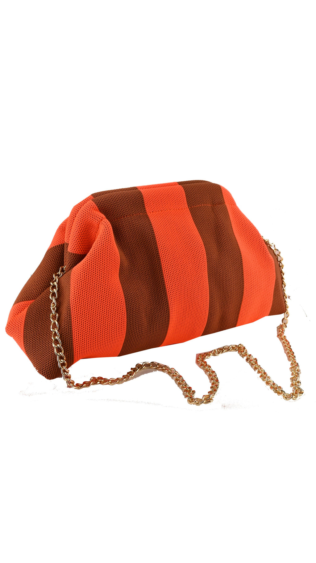 Clutch bag a righe