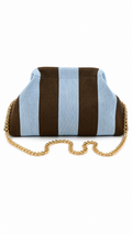 Clutch bag a righe