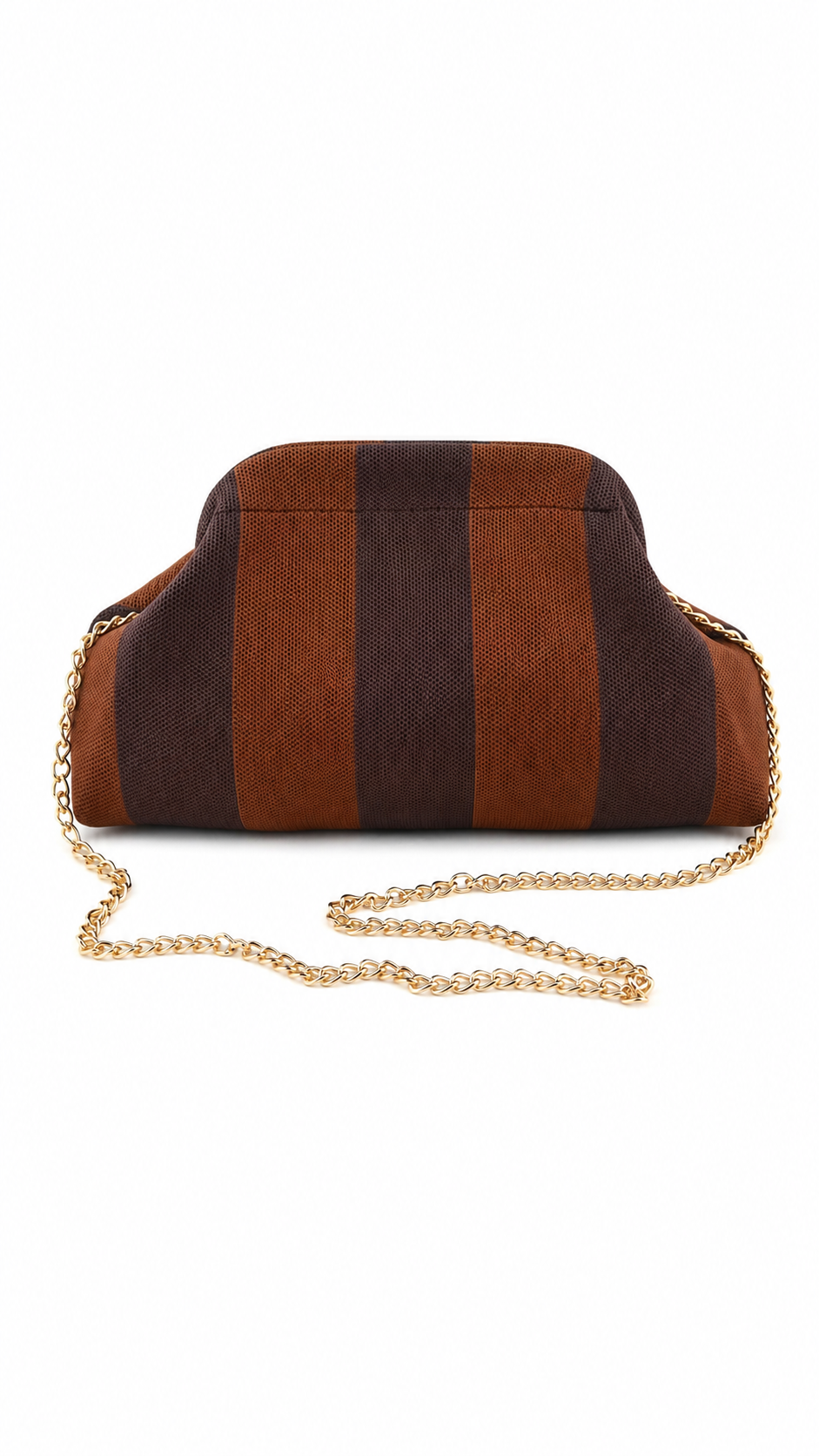 Bolso de mano a rayas