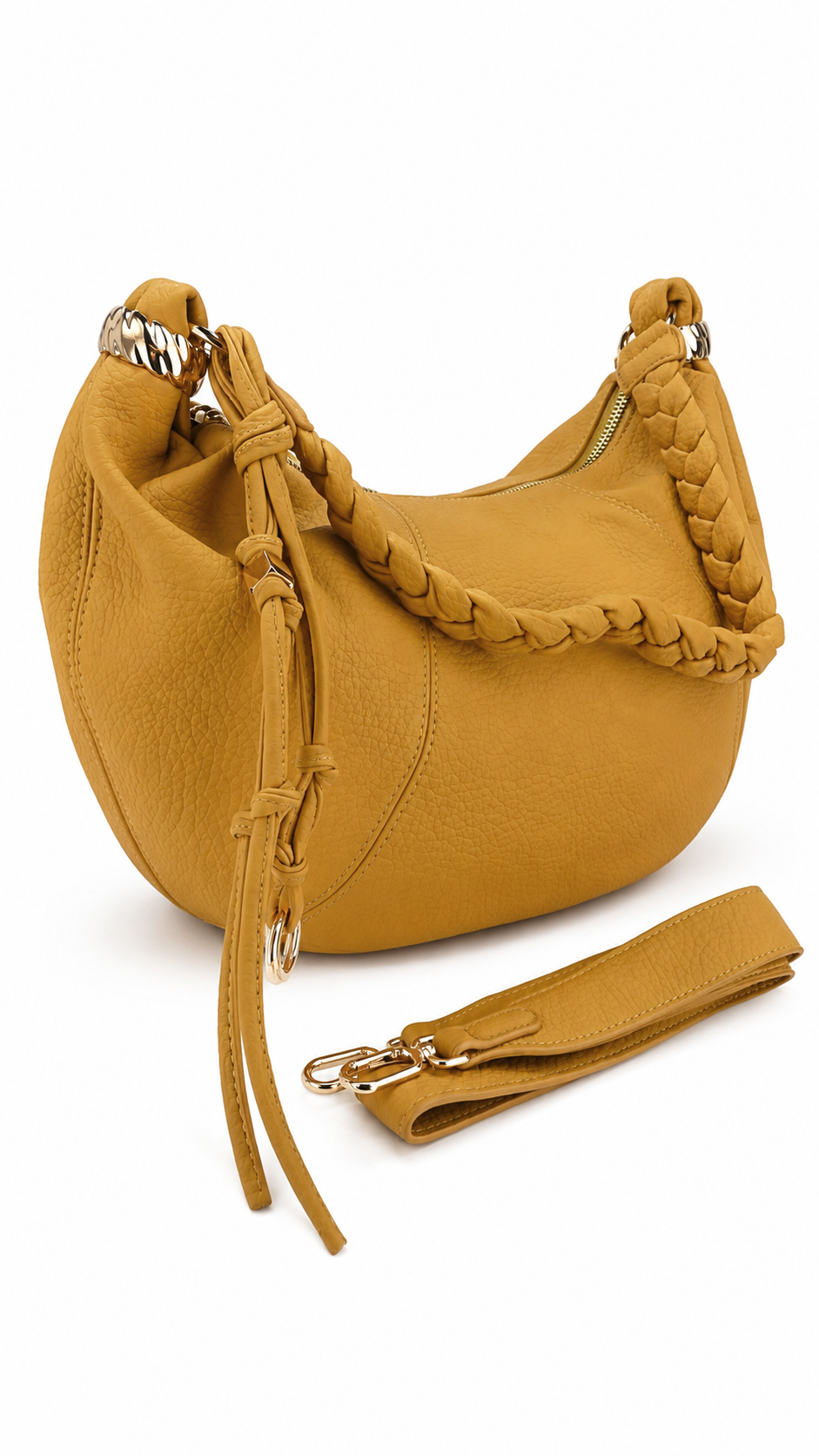 Borsa Hobo con manico intrecciato