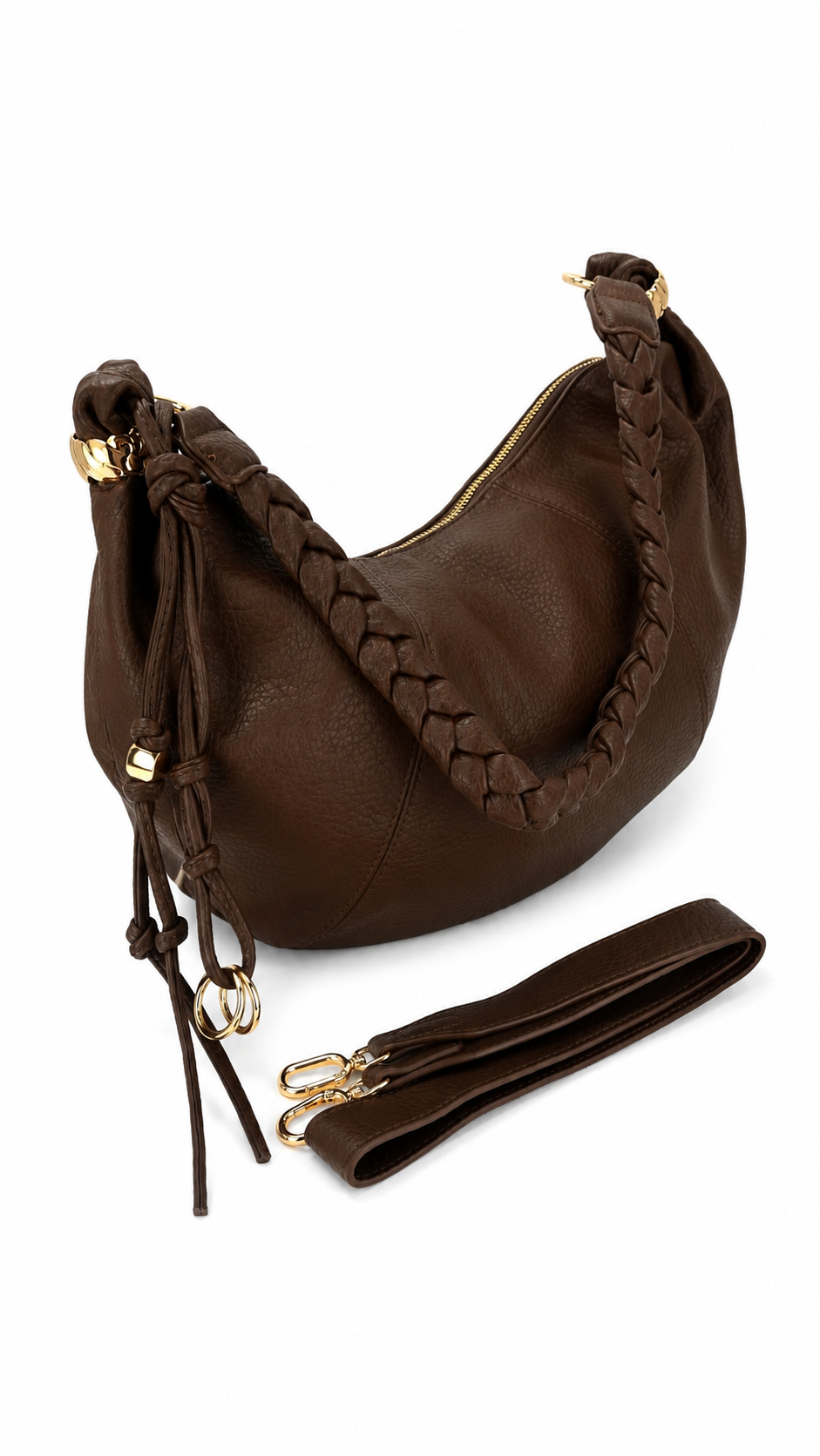 Borsa Hobo con manico intrecciato