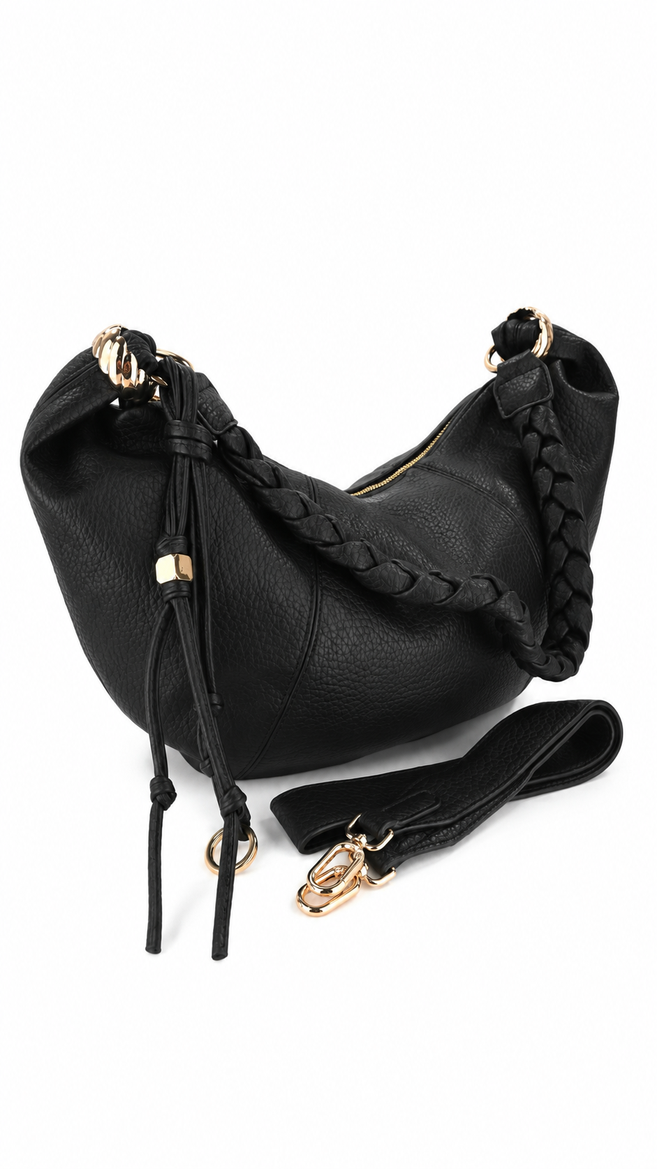Borsa Hobo con manico intrecciato