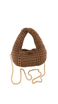Borsa intrecciata stile crochet con manico