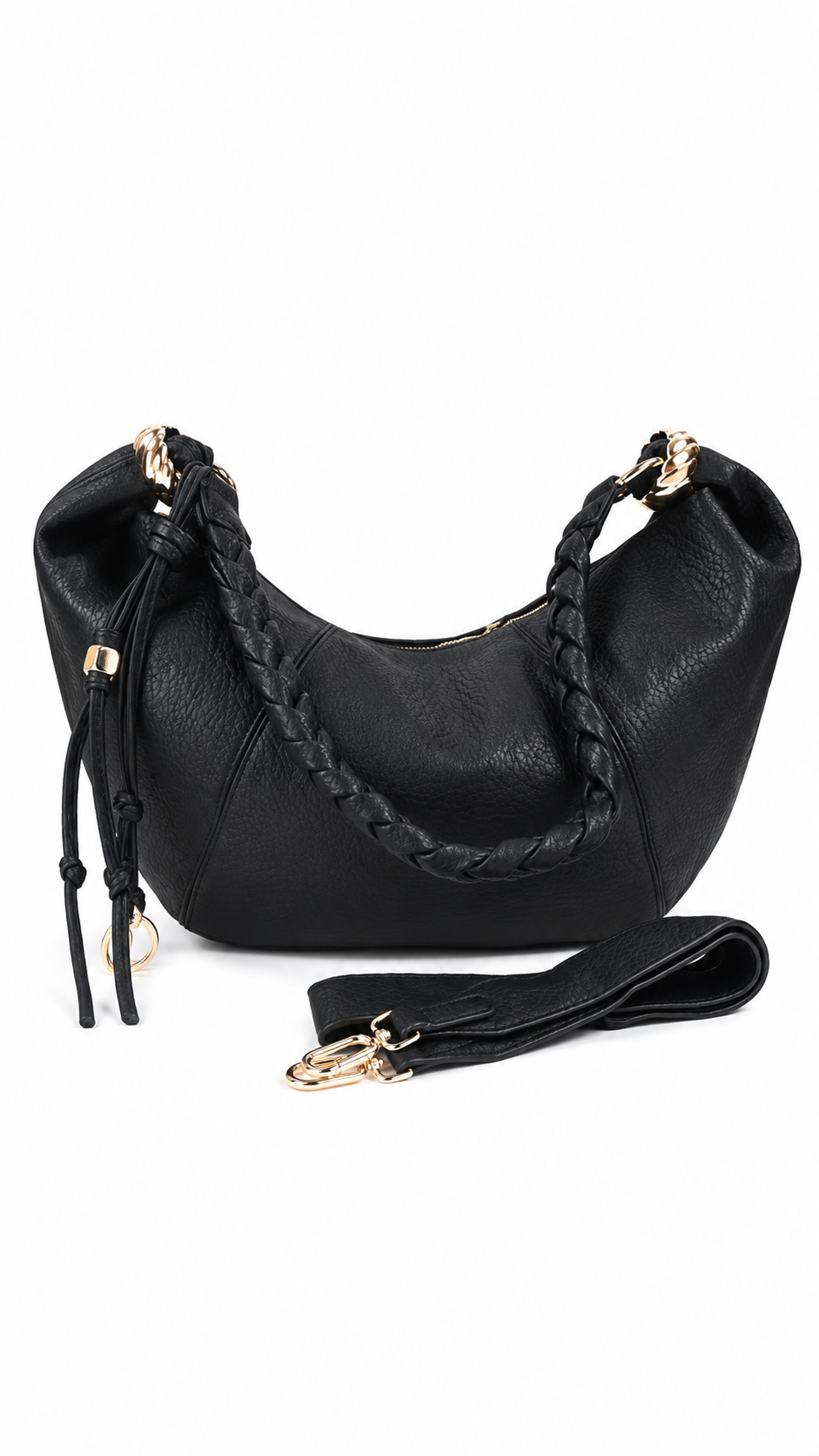 Borsa Hobo con manico intrecciato