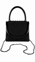 Women’s Pearl-Embellished Evening Bag with Chain Strap