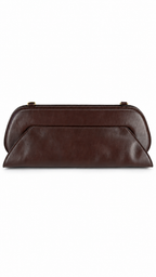 Borsa pochette effetto pelle con profilo sagomato