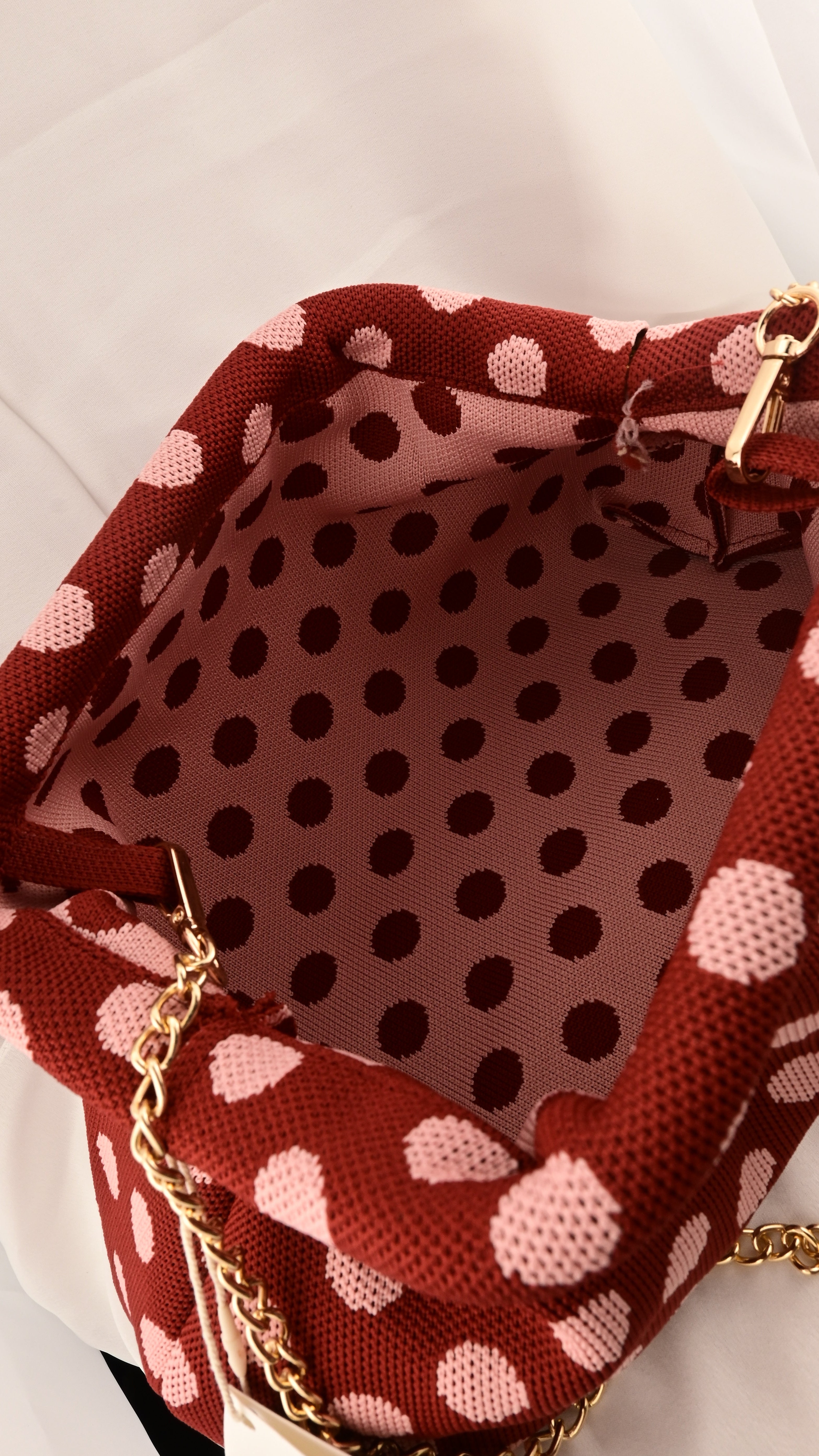 Clutch bag a pois