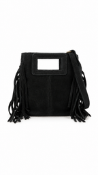 Borsa piccola con frange e manico rettangolare