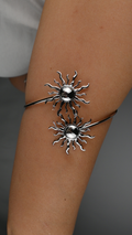 Bracciale da bicipite con due soli argento