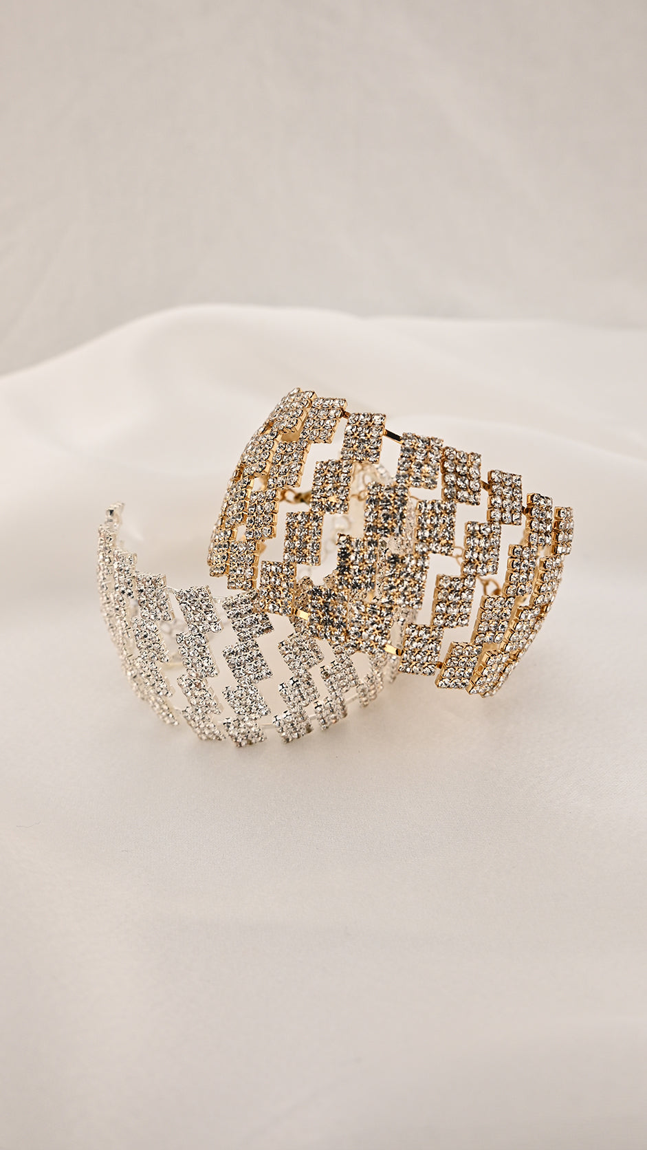 Bracciale geometrico con cristalli