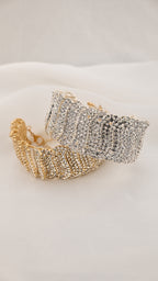 Bracciale geometrico a S con cristalli