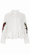 Camicia 100% cotone con ricami