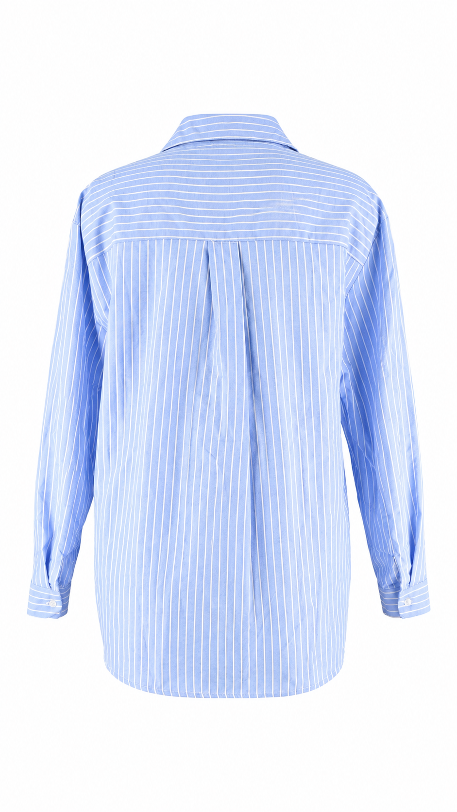 Camicia in cotone a righe con cuore ricamato