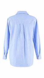 Camicia in cotone a righe con cuore ricamato