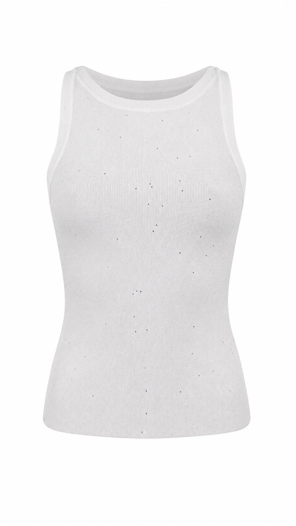 Top senza maniche con strass