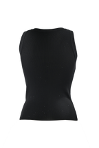 Top senza maniche con strass