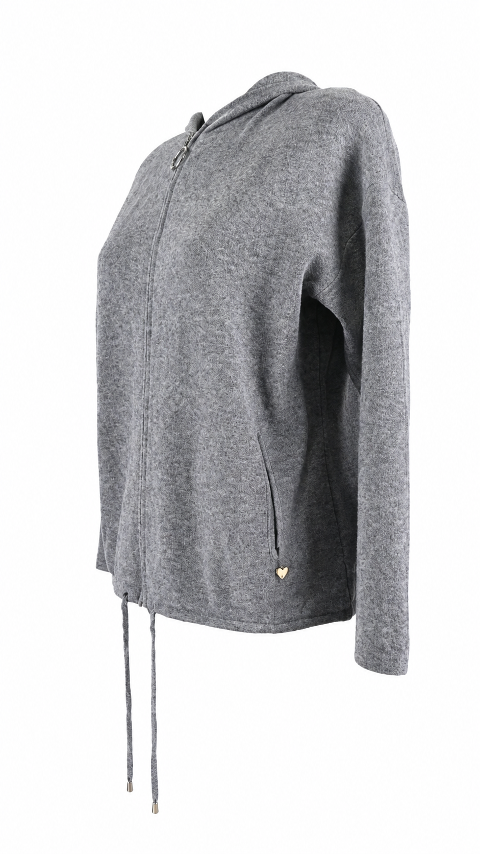 Giacca cardigan in maglia con cappuccio