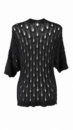 Cardigan traforato in maglia