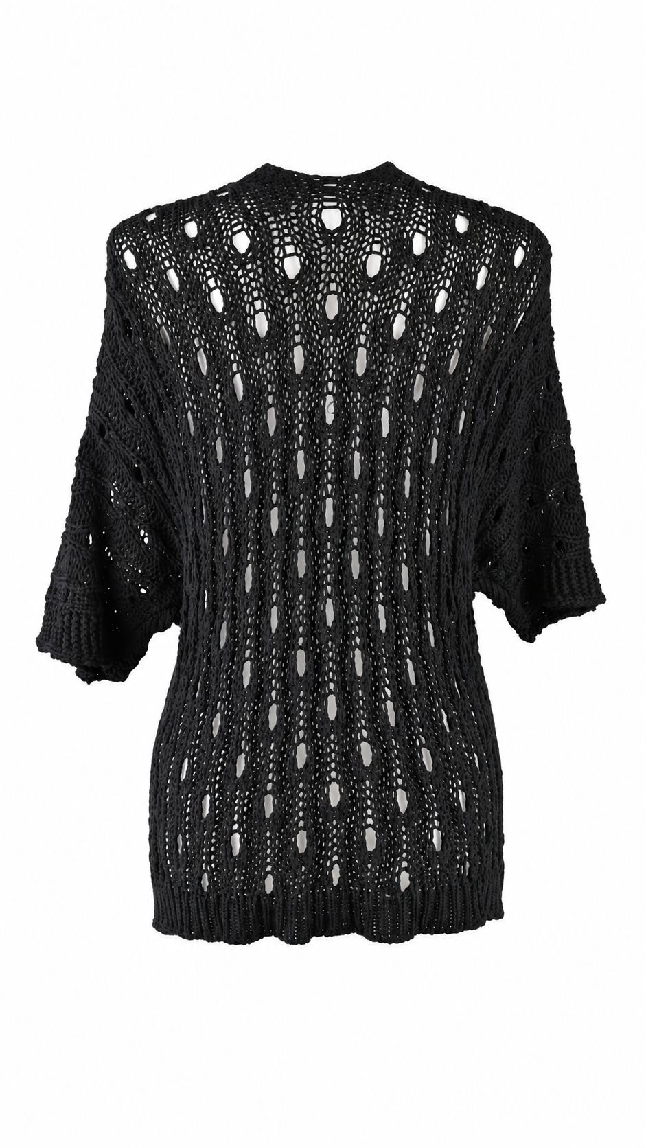 Cardigan traforato in maglia