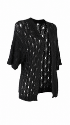Cardigan traforato in maglia