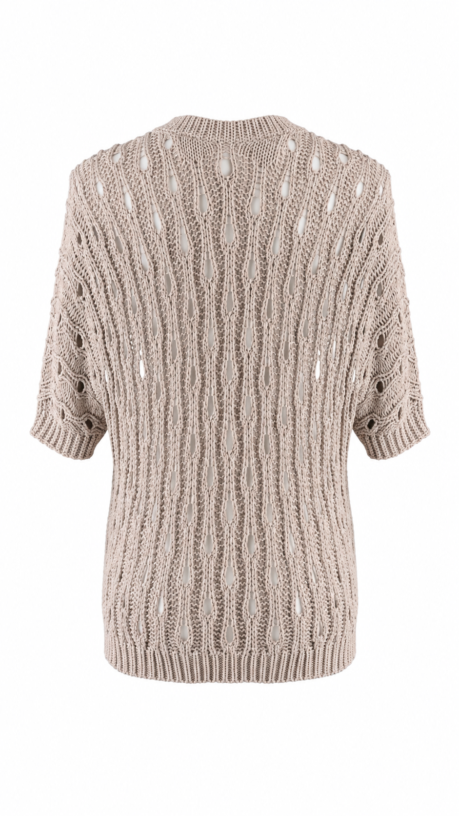 Cardigan traforato in maglia