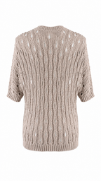 Cardigan traforato in maglia