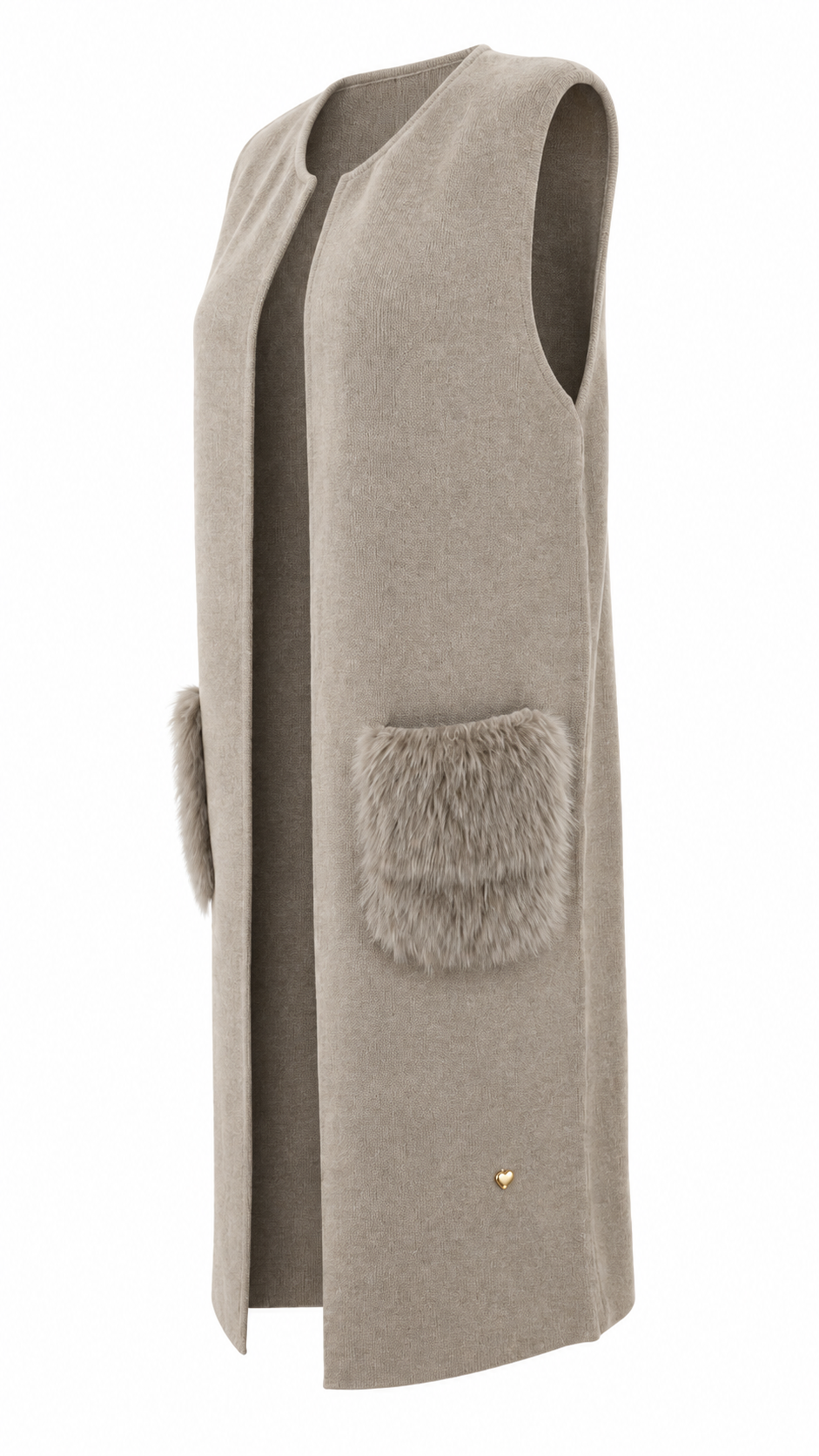 Gilet lungo smanicato