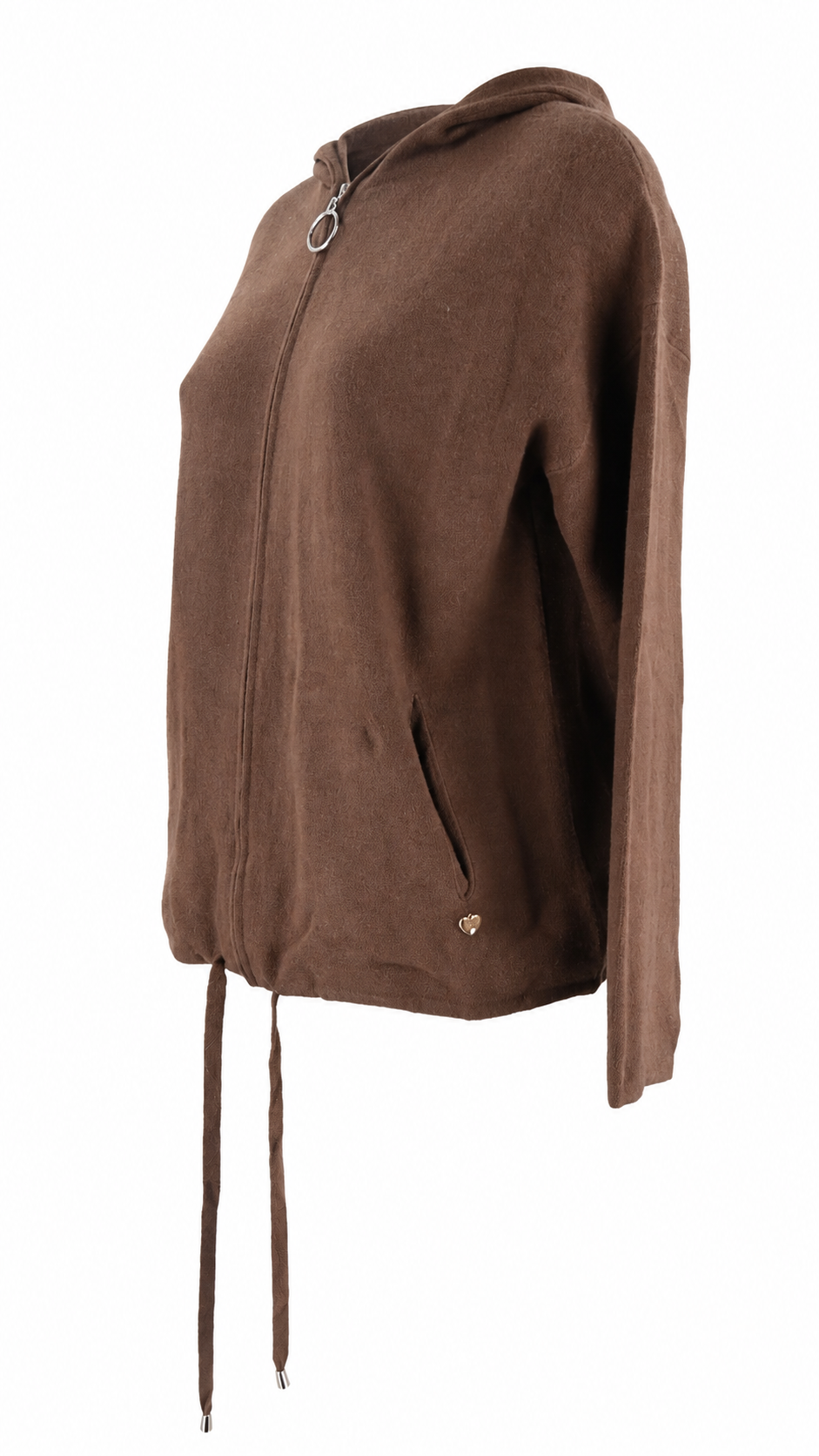 Giacca cardigan in maglia con cappuccio