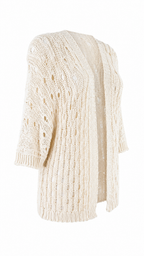 Cardigan traforato in maglia