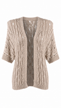 Cardigan traforato in maglia