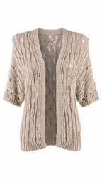 Cardigan traforato in maglia