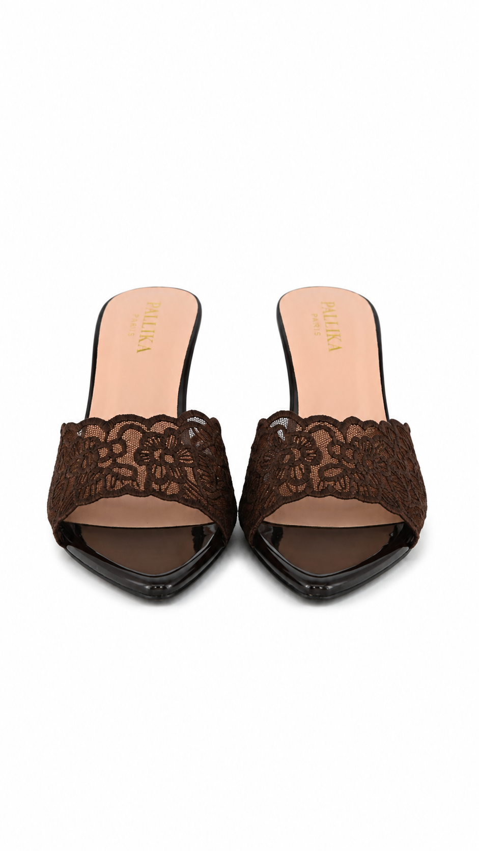 Sandali con tacco in pizzo