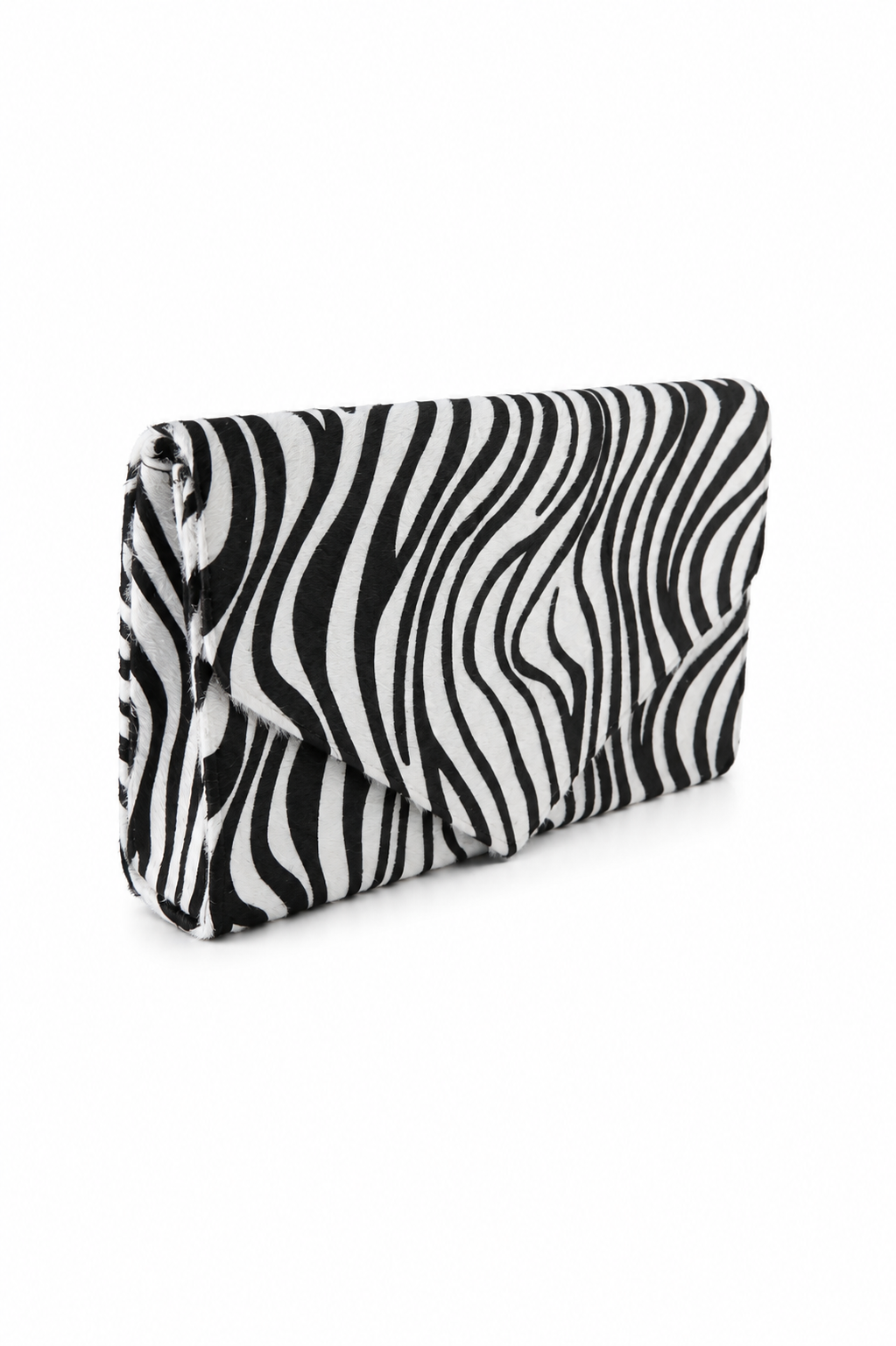 Pochette animalier effetto cavallino con stampa zebrata