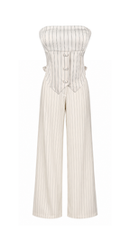 Pantalone ampio a righe verticali