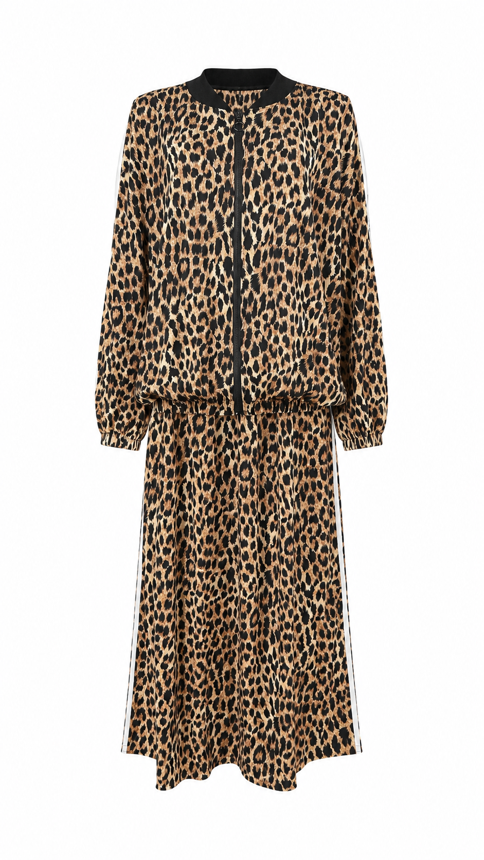 Pantalone a palazzo leopardato