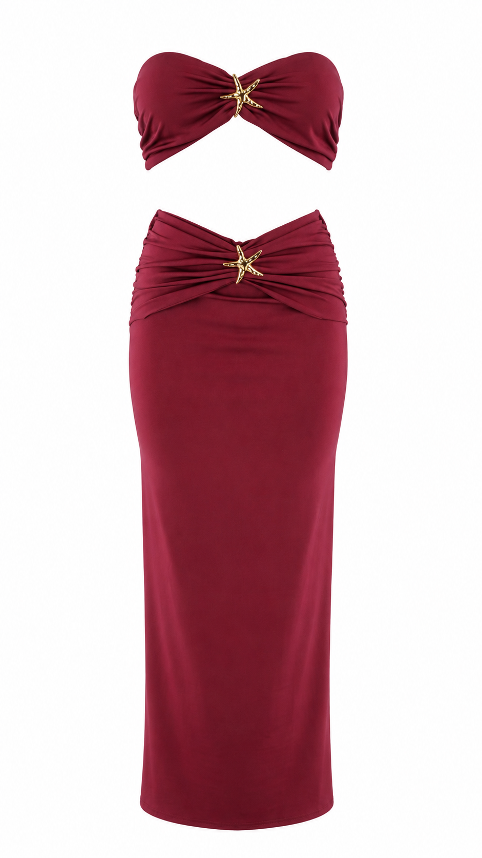Strapless short dress with tiered skirt