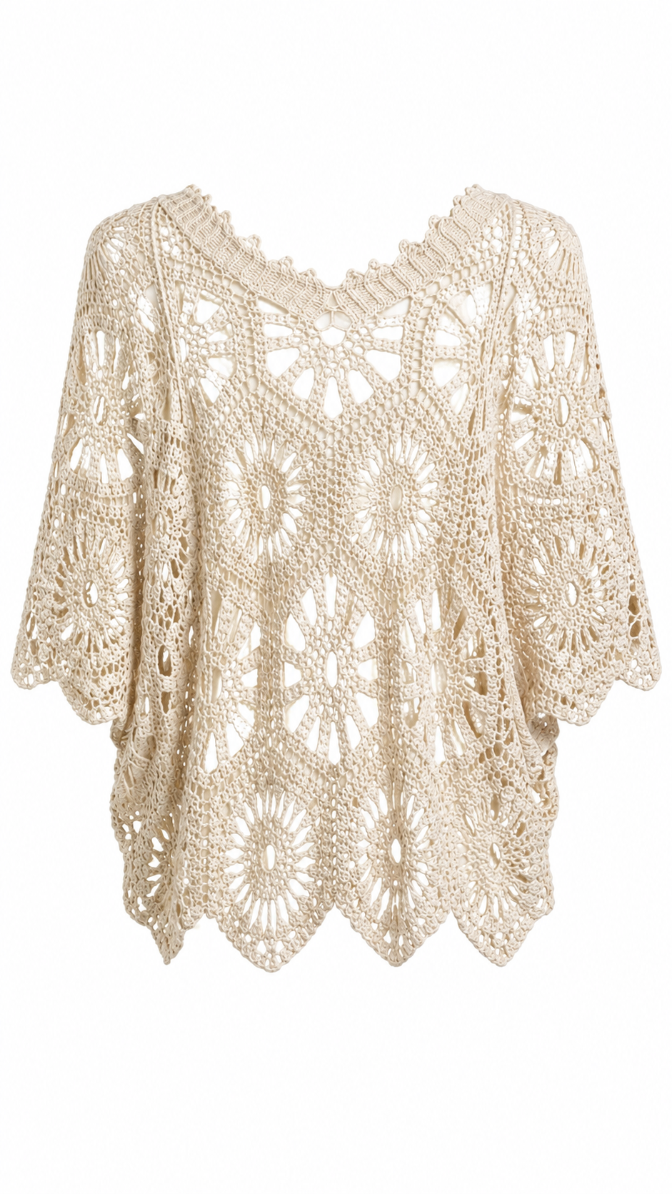 Maglia effetto crochet