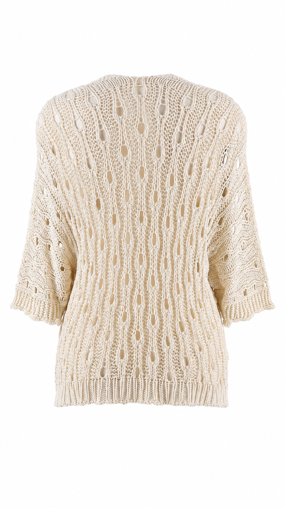 Cardigan traforato in maglia