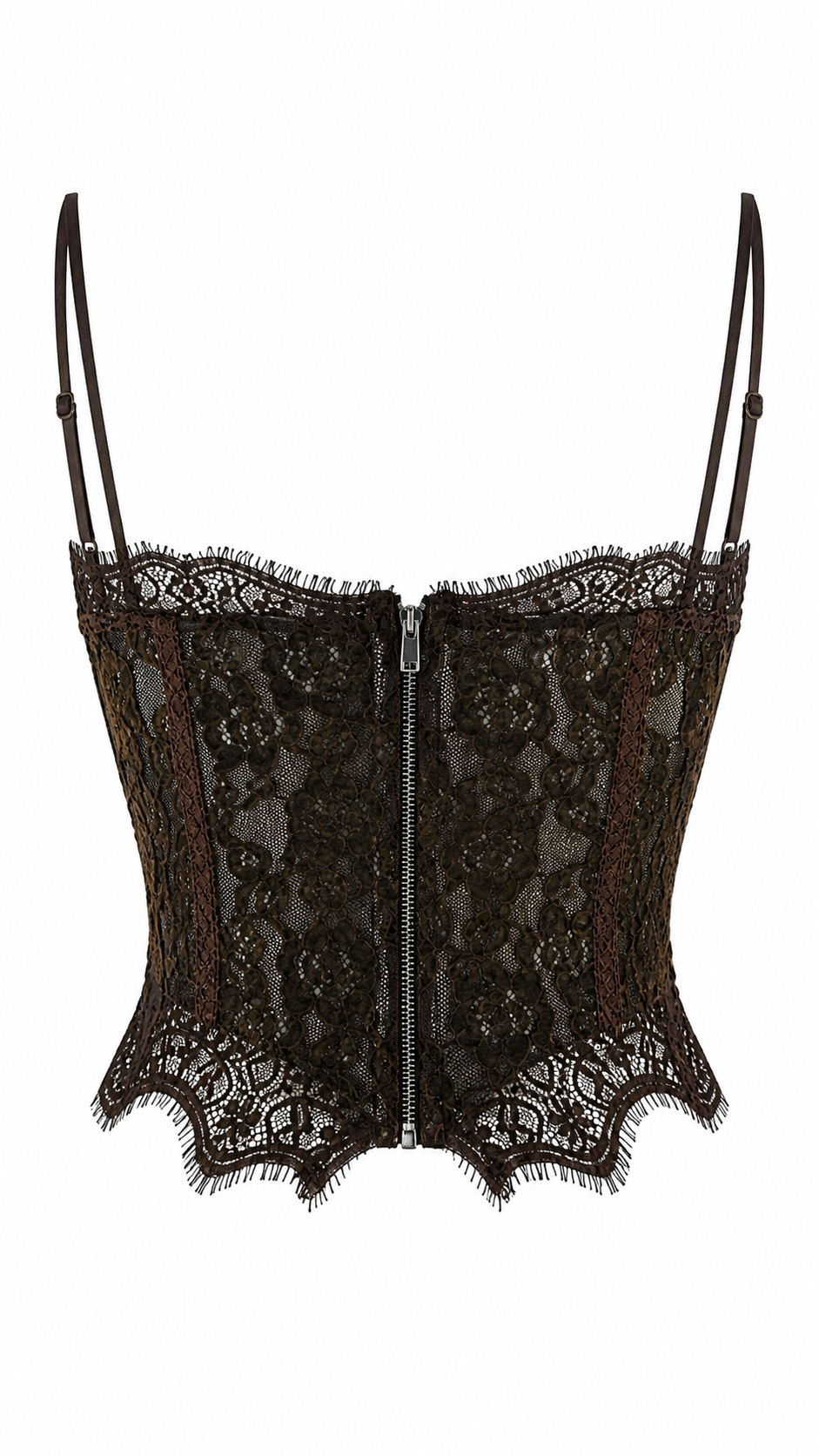 Top a corsetto con pizzo floreale