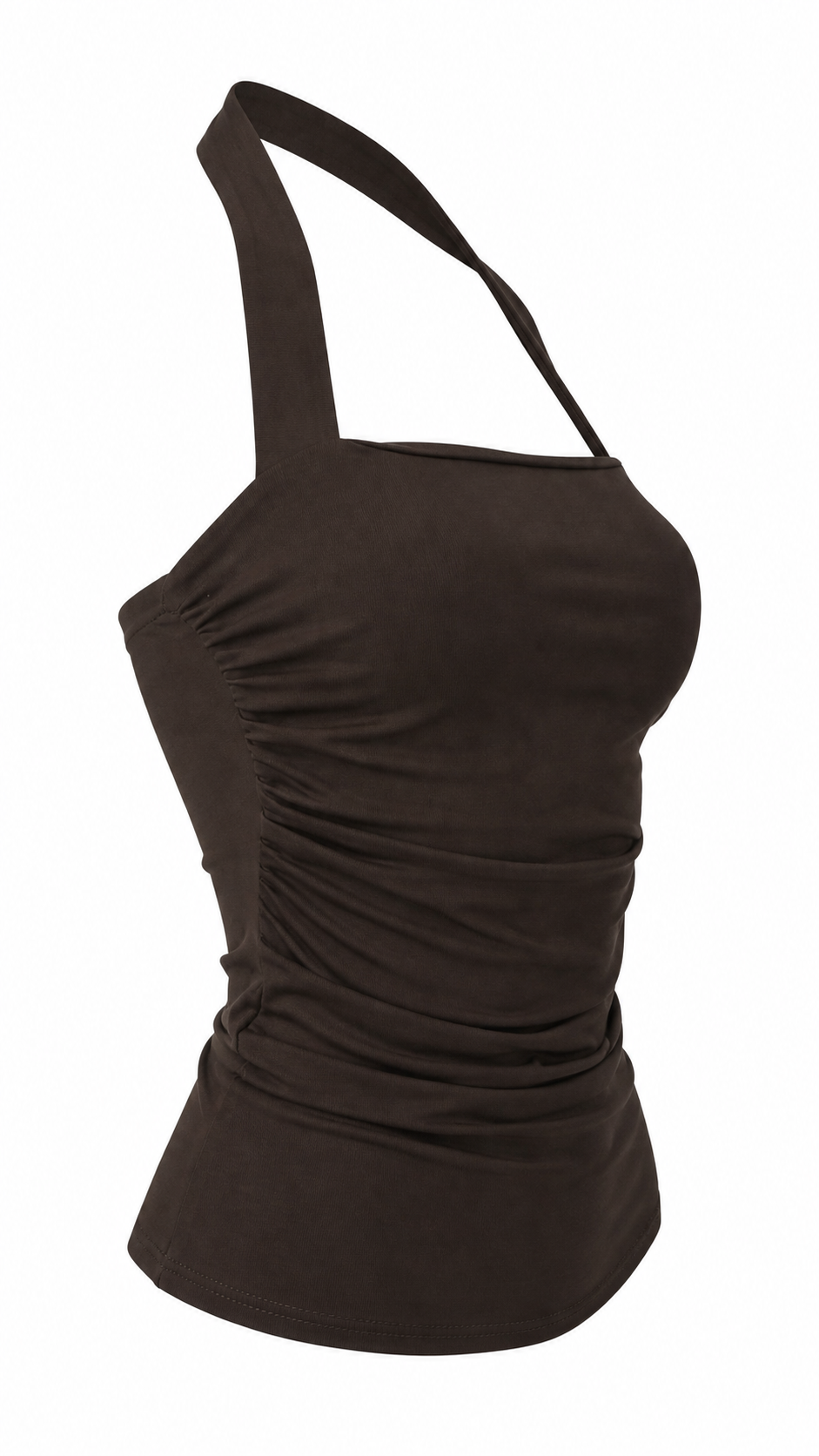 Crop top con retro collo