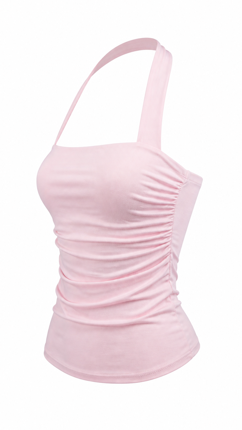 Crop top con retro collo