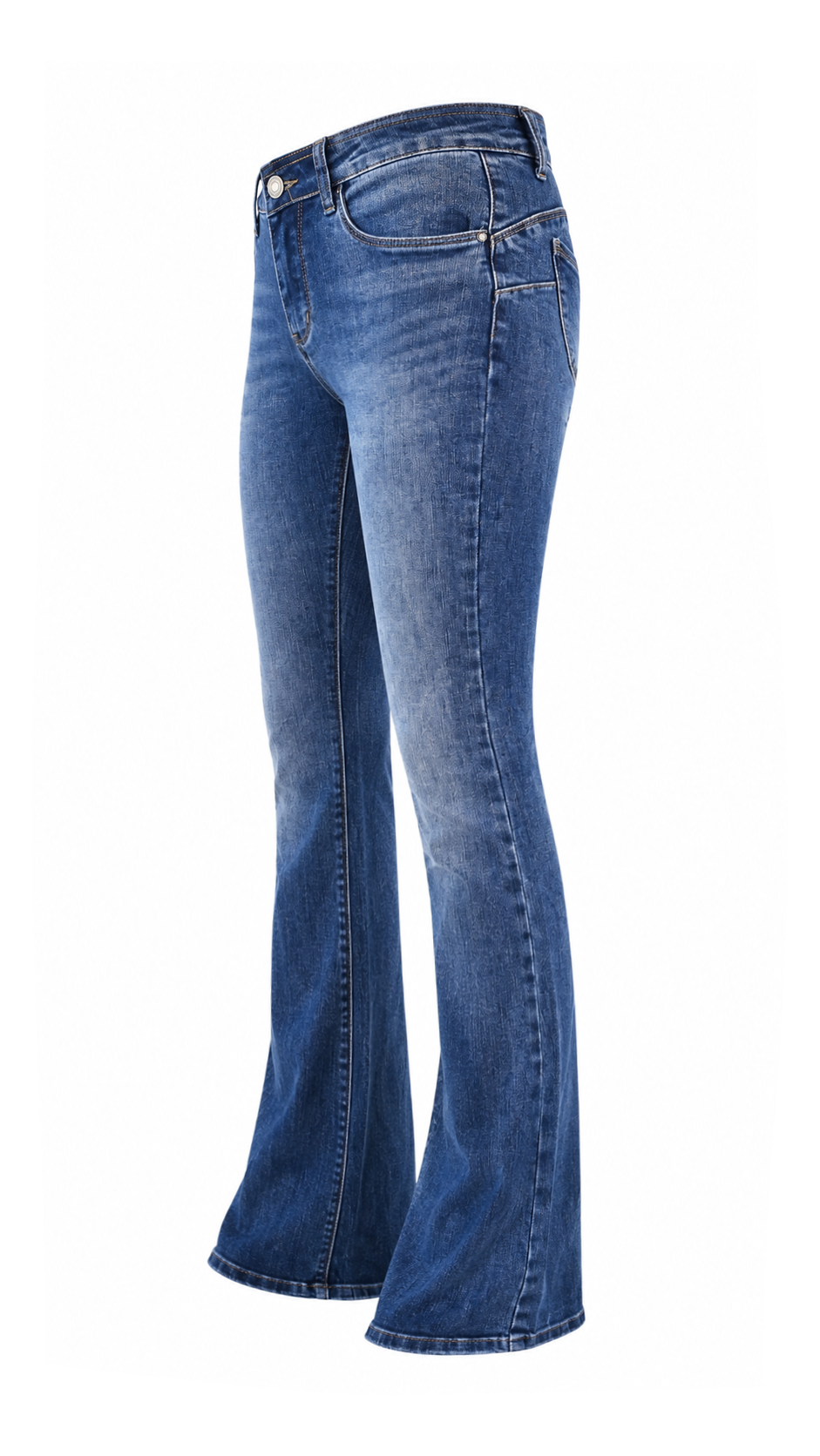 Jeans bootcut effetto lavaggio sfumato a vita media