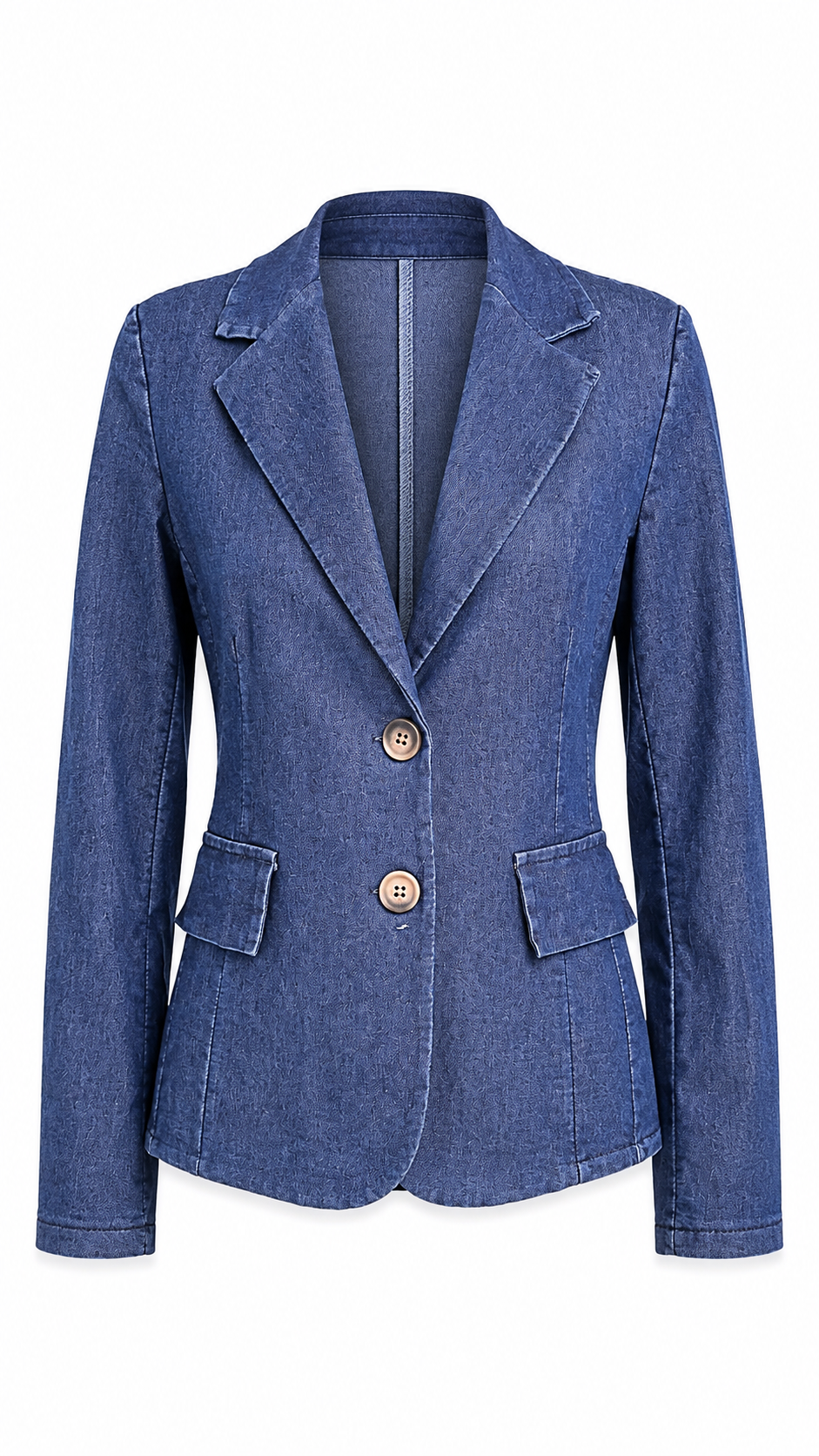 Blazer blu denim sartoriale monopetto