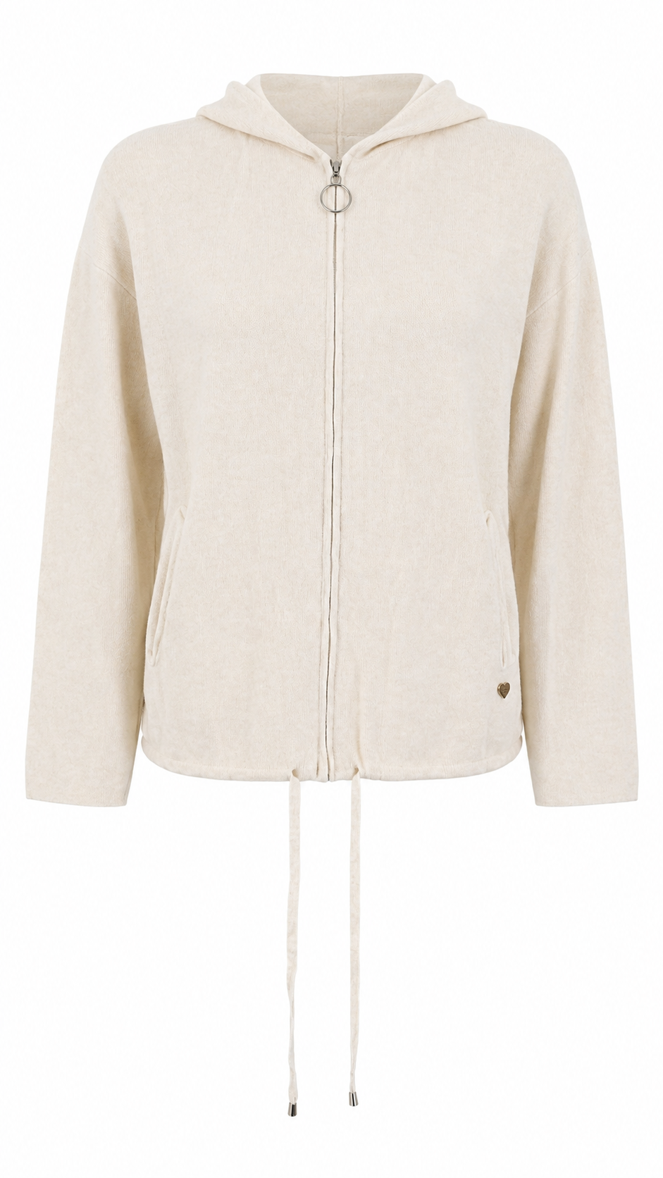 Giacca cardigan in maglia con cappuccio
