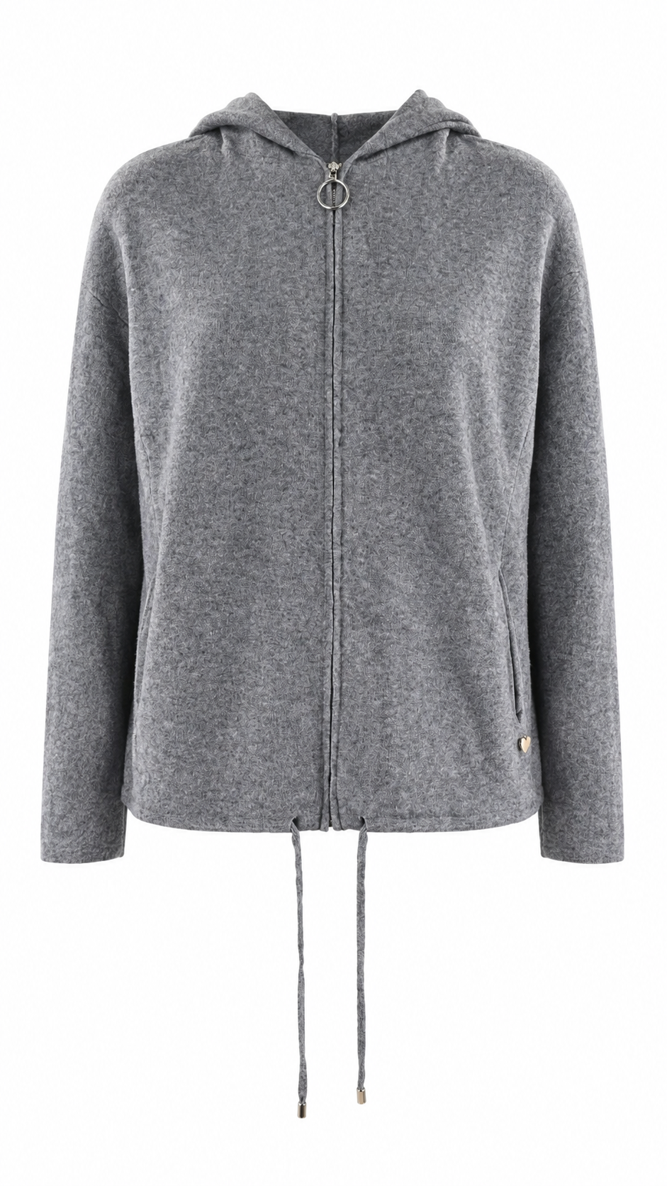 Giacca cardigan in maglia con cappuccio