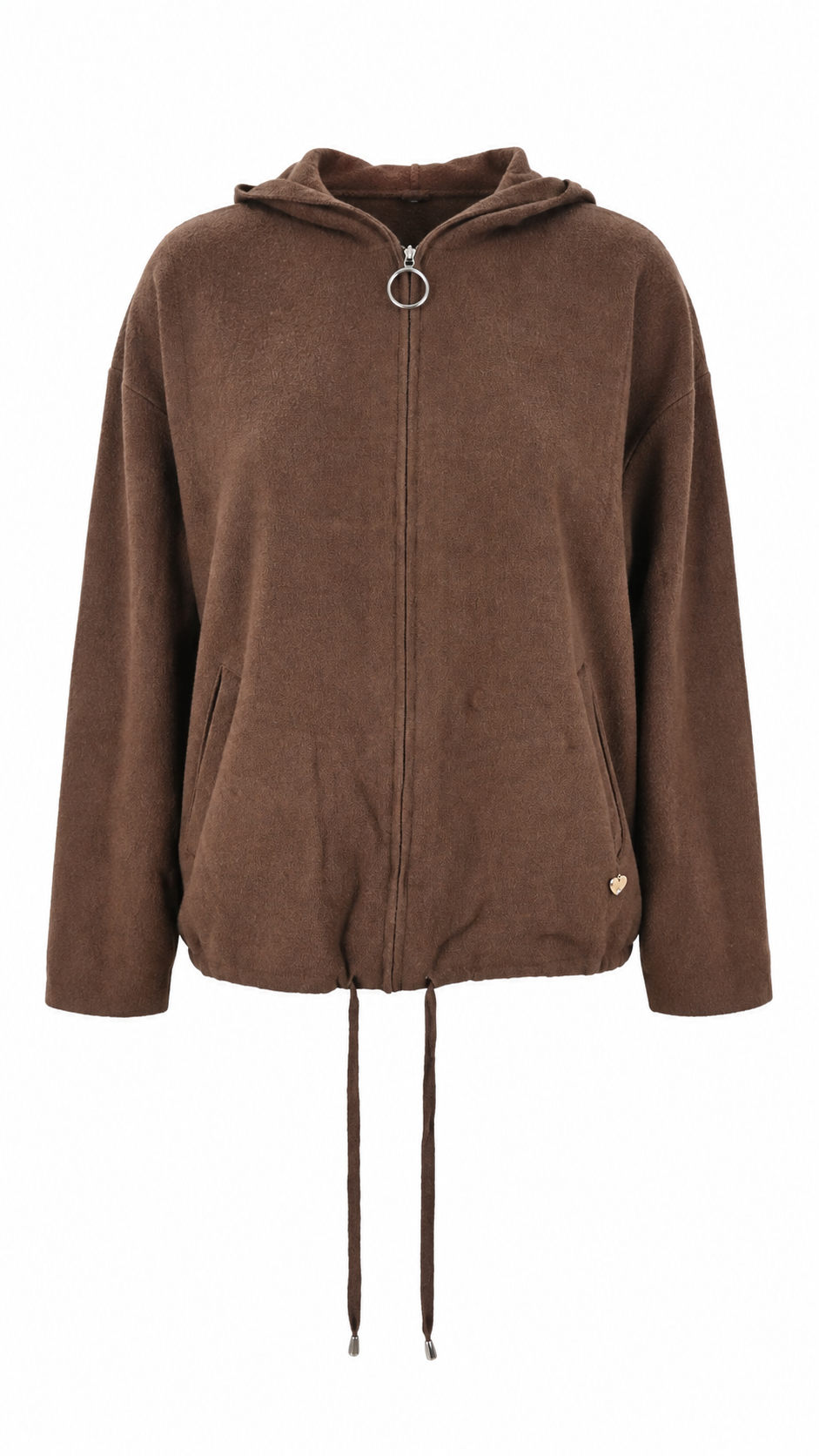 Giacca cardigan in maglia con cappuccio
